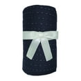 thumbnail image 2 of Woven Paths Navy Blue/White Quilted Stripe Lightweight Cotton Throw Blanket, 50" x 60", 2 of 10