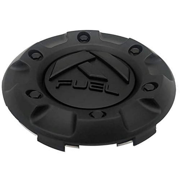Fuel Matte Black/w Matte Black Emblem Wheel Center Cap (2 Pack) M-447, 1001-58 1001-58mbmb