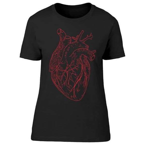 Anatomic Human Heart T-Shirt Women -Image by Shutterstock, Female 3X-Large