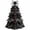 Spider, variant on Halloween Quilted Fabric Tree for Tabletop Display, Black Cat Topper Patchwork Ornament for Indoor Home Decor, Seasonal Fabric Craft Kit, 11.8 Inch