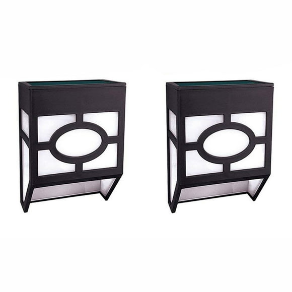 2Pcs Solar Powered Lights For House Outdoor Garden Fence Lamp