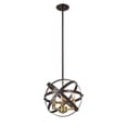 thumbnail image 4 of 463-12HWH-OBR-Z-Lite-Cavallo - 3 Light Pendant in Transitional; Style - 12 Inches Wide by 11.5 Inches High-Hammered White/Olde Brass Finish, 4 of 7
