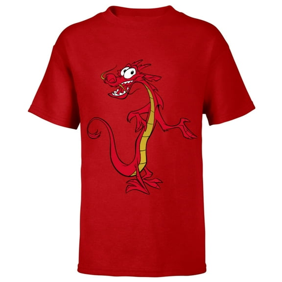Disney Mulan Mushu Dragon T-Shirt - Short Sleeve T-Shirt for Kids - Customized-Red