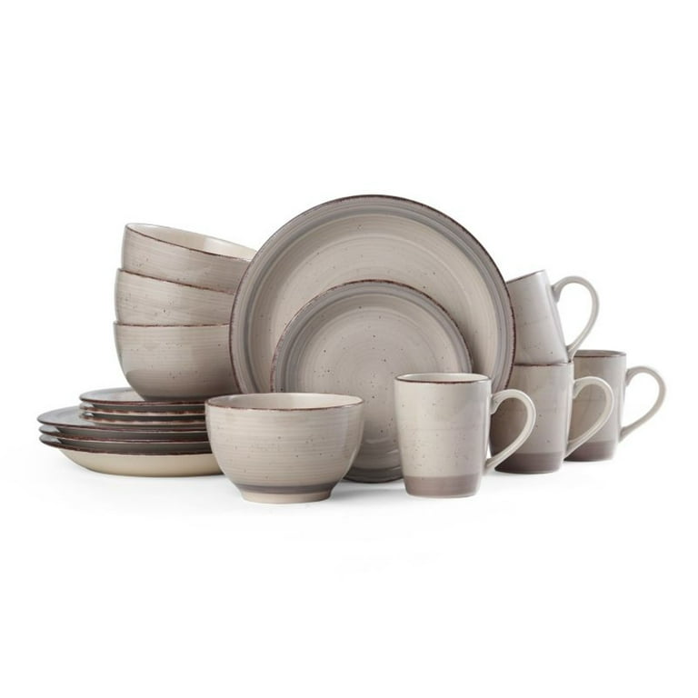 Pfaltzgraff Sadie Stoneware 16-Piece Stone Dinner Place Settings