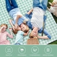 thumbnail image 3 of Picnic Blanket, 80''x80'' Waterproof Outdoor Blankets, Picnic Mat Washable for Beach, Picnic Blankets for Camping on Grass with Shoulder Strap - Green & White, 3 of 18