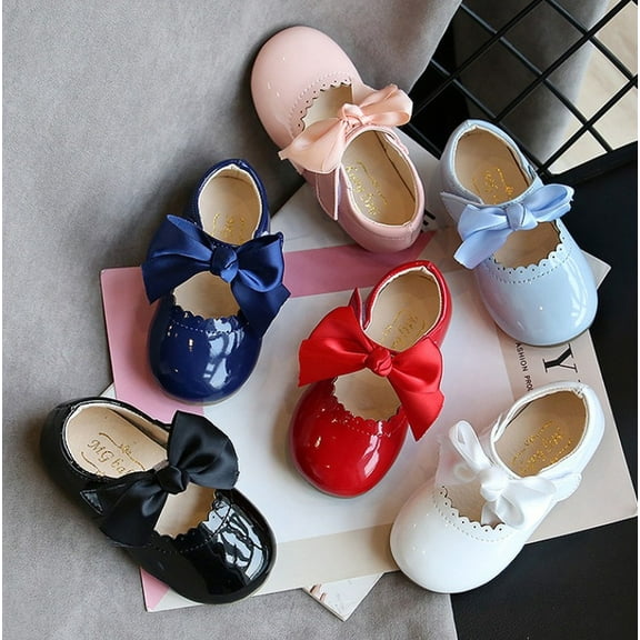 Laurenza's Baby Toddler Girl's Patent Bow Mary Jane Flats