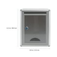 thumbnail image 2 of 1pc Aluminum Alloy Suggestion Box Wall-mounted Security Ballot Box (Silver Grey), 2 of 8