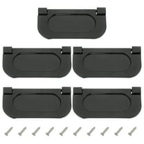 Uxcell Flush Ring Pull Low Profile Drawer Pull Zinc Alloy Flip Drawer Handle with Screws for Furniture Closets Dressers Black