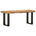 thumbnail image 1 of vidaXL Bench 110 cm Solid Rough Mango Wood and Steel, 1 of 5