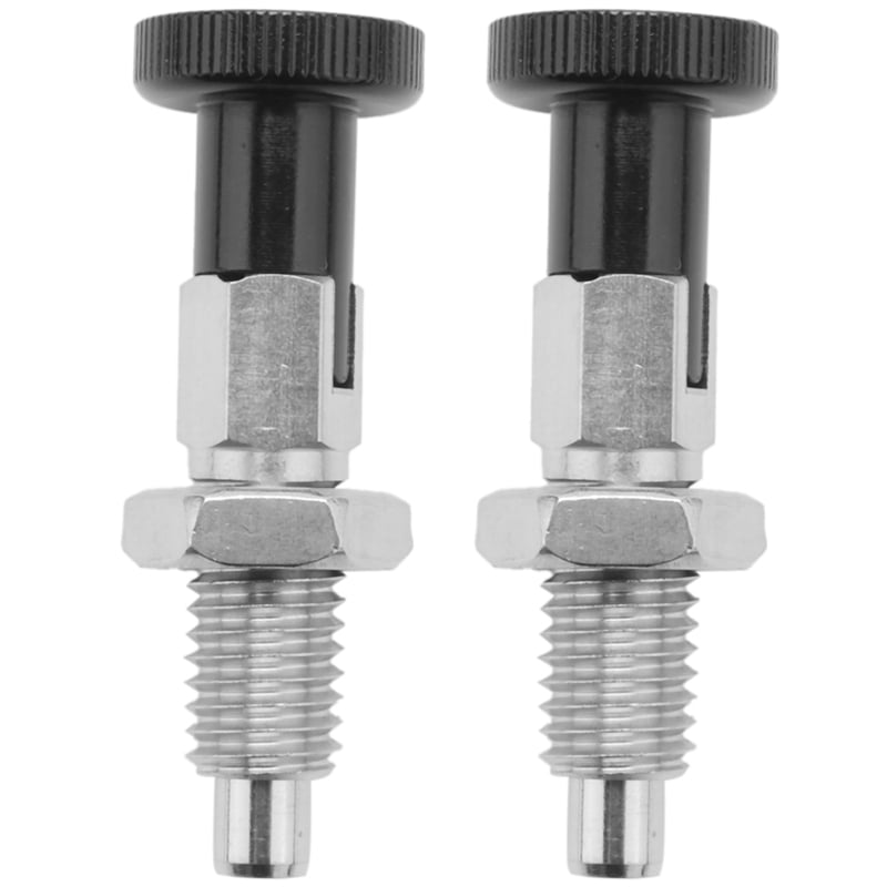 2X M10 Stainless Steel Self Locking Plunger Pin With Self Locking