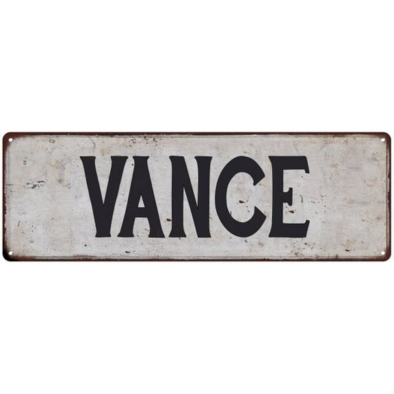 VANCE Vintage Look Rustic Chic Metal Sign 8x24 108240036296