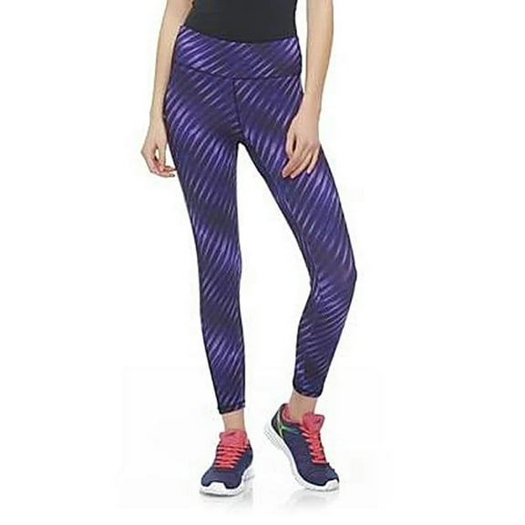 Everlast Purple Striped Pattern Active Yoga Athletic Leggings Women's Small