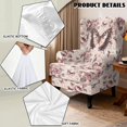 thumbnail image 5 of Chririnla Butterfly Rose Print 2 Pieces Wing Chair Slipcovers, with Cushion Cover Anti-Scratch Armchair Slipcover Spandex Wingback Chair Cover for Living Room Hotel, 5 of 7