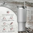 thumbnail image 5 of Hydroclear Stainless Steel 40 oz Tumbler with Handle (Gray), 5 of 6