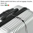 thumbnail image 5 of Uxcell 2.5mmx0.5m/1.64ft Coated Security Steel Cable Luggage Lock Wire Rope Double Loop Black,Green,Red 3 Pack, 5 of 5