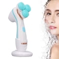 thumbnail image 4 of Cepillo de Limpieza Facial Eléctrico con 3 Cabezales de Masaje Silicona Exfoliante Dispositivo Portátil Recargable para una Limpieza Profunda de los Poros y una Piel Más Sana Anggrek Otros, 4 of 8