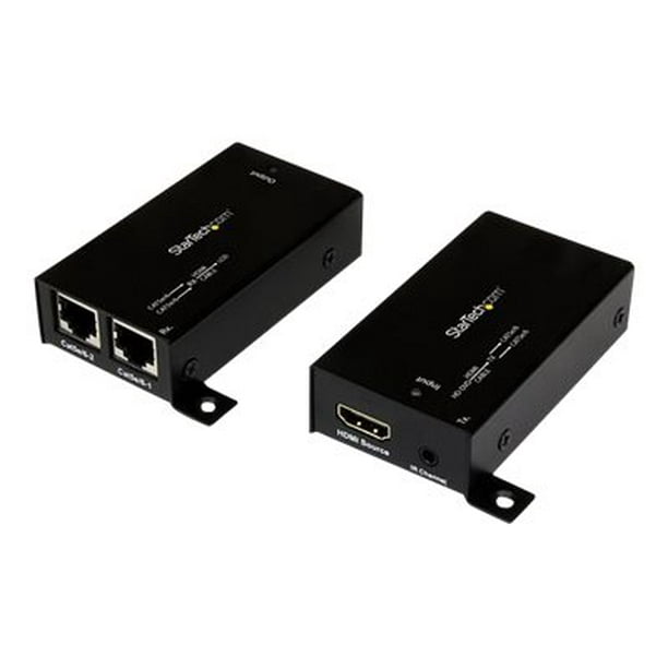 StarTech.com HDMI Over Dual CAT5 / CAT6 Extender with Infrared IR 100ft /30M HDMI Over Ethernet Cable Extender Power Free 1080p (ST121SHD30) - Extenseur Vidéo/audio/infrarouge - Plus de 2 x CAT 5/6 - jusqu'à 98 Pieds