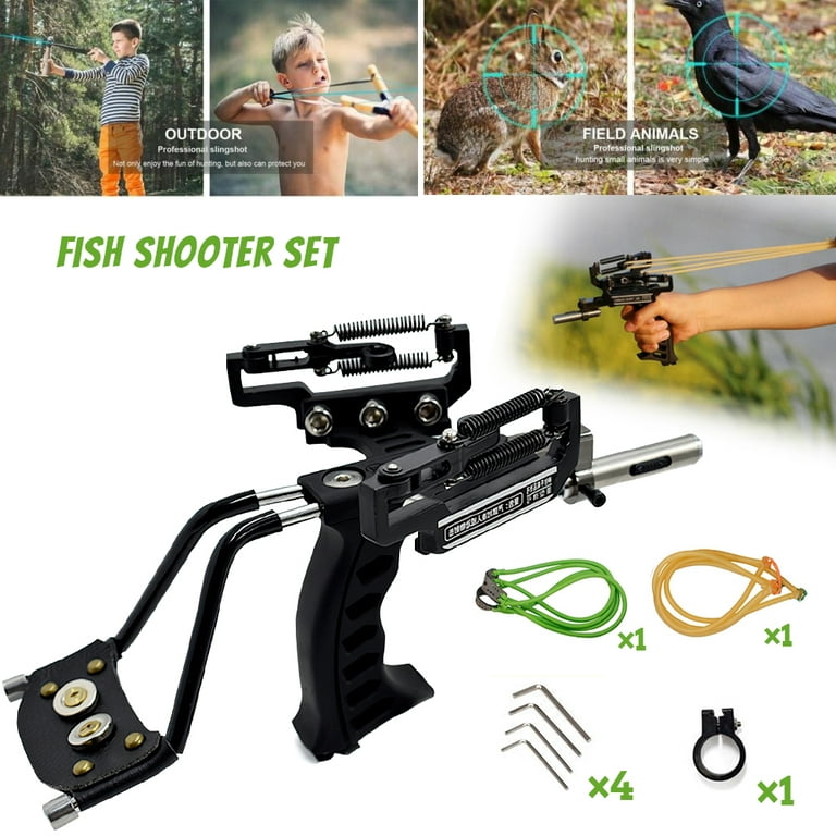 Hunting Fishing Slingshot Laser Catapult Shooting Bow Archery Set