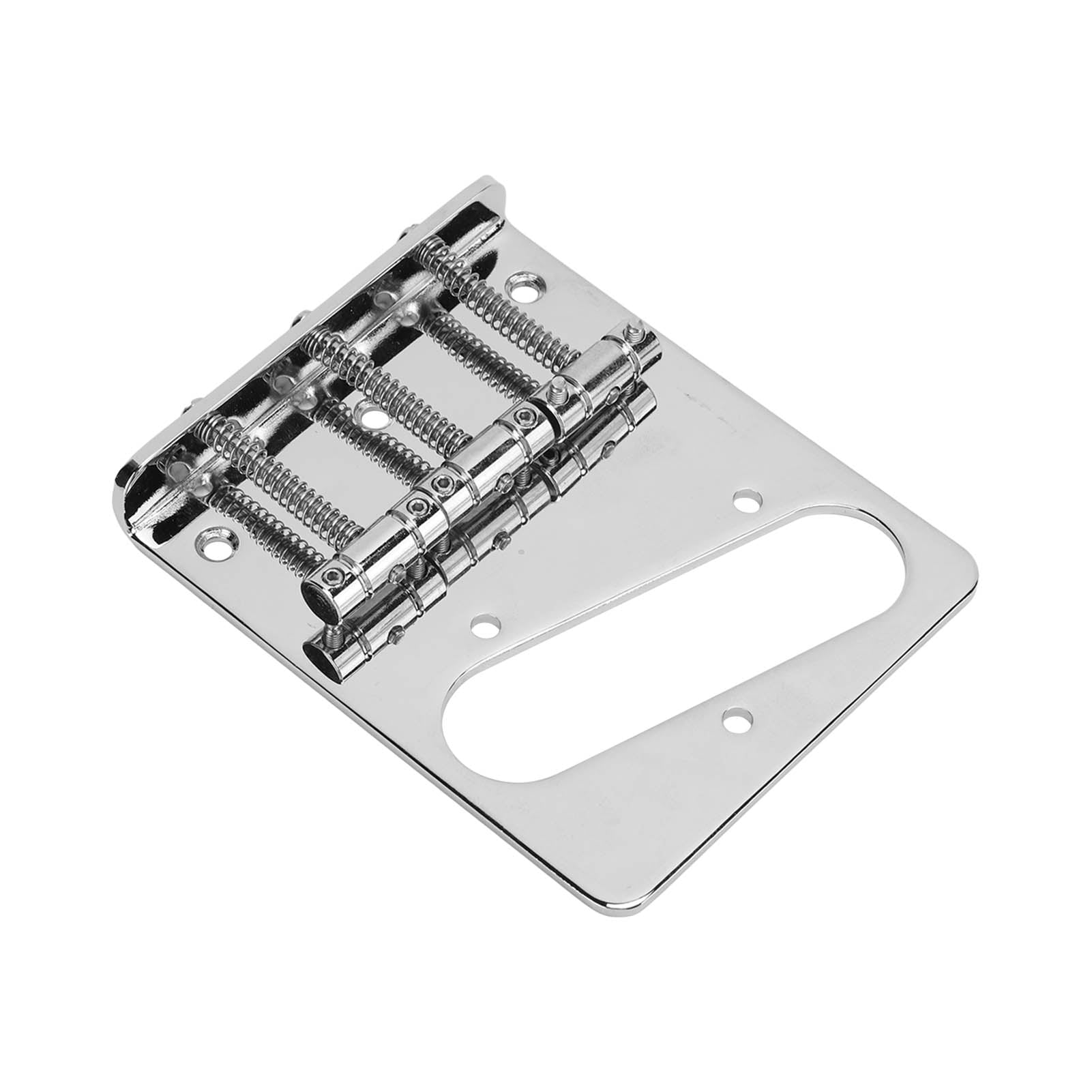 Zaqw Fixed 3 Saddles Electric Guitar Bridge Metal String Tailpiece Replacement With Mounting