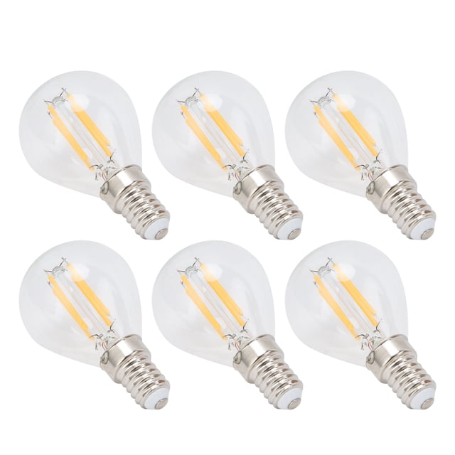 Bombilla LED, 6W 220V Luz Cálida 6PCS Lámpara De Filamento Transparente Alta Transmitancia Para Sala De Estar Para El Hogar Para Bar Para Para Restaurante