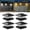 Black, variant on Amaopus 4 pcs Solar Post Cap Lights Outdoor, Solar Fence - Post Lights for Wooden/Vinyl Posts, Deck Light Solar Powered, 2 Modes Bright Fence Post Solar Lights for Garden/Patio/Porch
