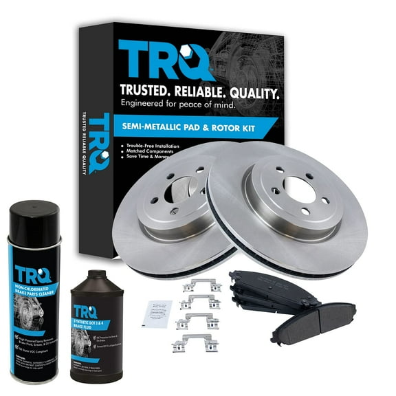 TRQ Front Semi Metallic Brake Pad & Rotor Kit w/Chemicals for Chrysler Dodge BKA17843 Fits select: 2005-2006 CHRYSLER 300C, 2006-2019 DODGE CHARGER
