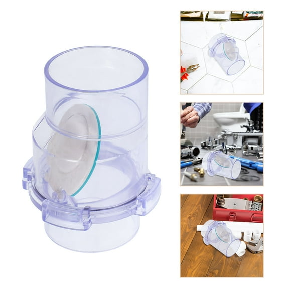 Toyvian PVC Water Pipe Check Valve with Transparent Design for Kitchen Plumbing