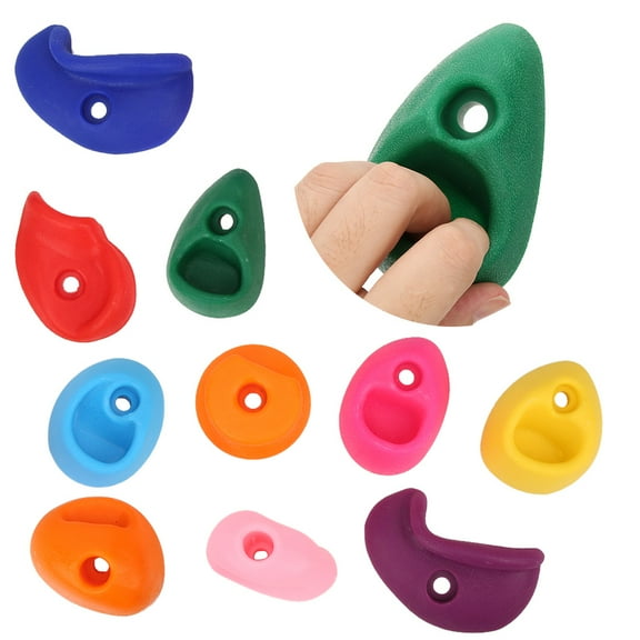 Tebru Large Rock Climbing Holds,10pcs Climbing Holds Multi‑Colored Large Rock Climbing Holds Outdoor Large Rock Wall Grips