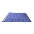 thumbnail image 2 of Ahgly Company Machine Washable Indoor Square Oriental Blue Traditional Area Rugs, 7' Square, 2 of 4