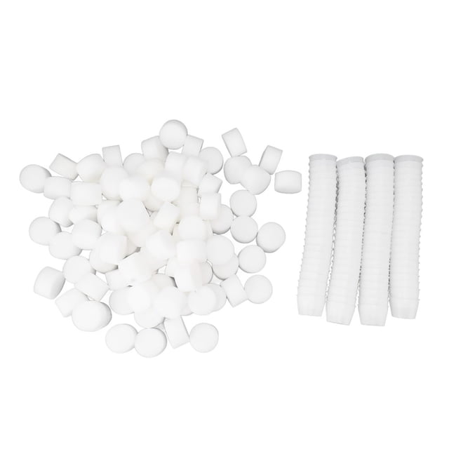 YOPTOP 100 Set Hydroponic Grow Baskets Sponges Circular Planting Baskets Plant Growth Sponges White,white