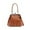 Brown, variant on Darzheoy Retro Handbag for Women - Leather Shoulder Bag Evening Clutch Crossbody Purse with Kiss Lock