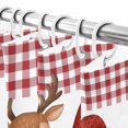 thumbnail image 4 of 54x78 Inch Shower Curtain Decorative Red Christmas Bathtub Bath Curtains Fabric Waterproof Bathroom Decor, Gnomes Elk Xmas Red Plaid Small Stall Shower Curtain Set with 12 Hooks, 4 of 8