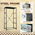 thumbnail image 4 of 4 Drawer Vertical Storage Dresser Vintage Victorian pastel floral wall Baroque wall Rococo painting Bird with Wood Top Fabric Pull Drawers, 4 of 8