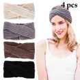 thumbnail image 1 of 4PCS Femmes Bandeau Mode Tricoté Croix Élastique Bande de Cheveux Tête Wrap, 1 of 10