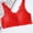 Red RDL3, variant on YLOMAY Womens Bra Womans Underwear Back Snaps Lace No Underwire Bras Solid Color Ventilate Brassiere Loose Everyday Wear Beige 40/90CD