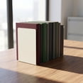thumbnail image 5 of REGALWOVEN Metal Bookends, L-Shaped Book Ends for Shelves, Reinforced Iron Book Stopper for Books & Office, Non-Skid, 2Pcs Semi-Yellow 5.2"L x 4.1"W x 7.7"H, 5 of 5