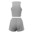 thumbnail image 3 of RMGVDSD Workout Outfits For Women 2 Piece Casual Matching Sets Crop Tank High Waist Yoga Shorts Exercise Set Comfort Fit Workout Outfit, 3 of 5