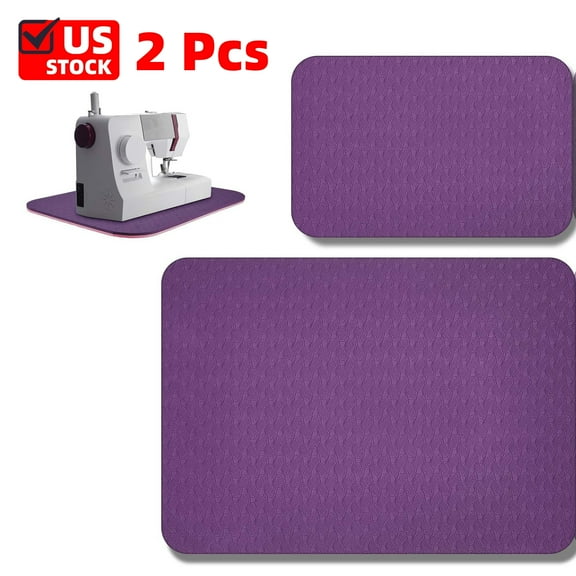 2 Pack Sewing Machine Muffling Mat Pedal Sewing Mat Reduce Vibrations Noise No Slip Machine Accessories for Quilting(15" X 20" and 9" X 14")