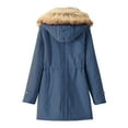 thumbnail image 3 of Feimerou Plus Size Winter Coats for Women Warm Sherpa Fleece Lined Parka Coat Thicken Windproof Anoraks Jackets Overcoats Clearance, 3 of 7