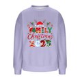 thumbnail image 4 of Lorytime Fall Sweatshirts for Women Christmas Letters Print Shirt Crew Neck Long Sleeve Pullover Loose Tops, 4 of 4