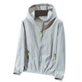 thumbnail image 1 of MIASHUI Veste de Protection Solaire Extérieure Légère et Respirante pour Femmes Grande Taille Gris,G, 1 of 3