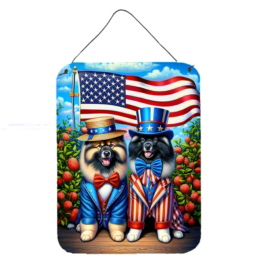 All American Keeshond Wall or Door Hanging Prints 12 in x 16 in
