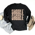 thumbnail image 6 of Gobble Gobble Block Distressed - Women's Garment Dyed Long Sleeve Graphic T-Shirt, 6 of 13