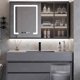 thumbnail image 3 of Light Luxury Nano Rock Integrated Basin Microcrystalline Stone Bathroom Cabinet Modern Minimalist Bathroom Sink Washing YX50BC My Lux Decor Round, 3 of 44