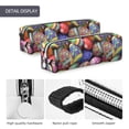 thumbnail image 4 of Cauagu Easter Eggs1 Print Leather Pencil Pen Case - Stationery Bag Portable Stationery Bag Big Capacity Pencil Pouch Cosmetic Organizer Bag for Men & Women, 4 of 7