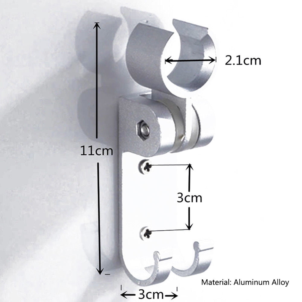 Aluminum Bathroom Stand Bracket Wall Mount Shower Head Holder Hook Adjustable