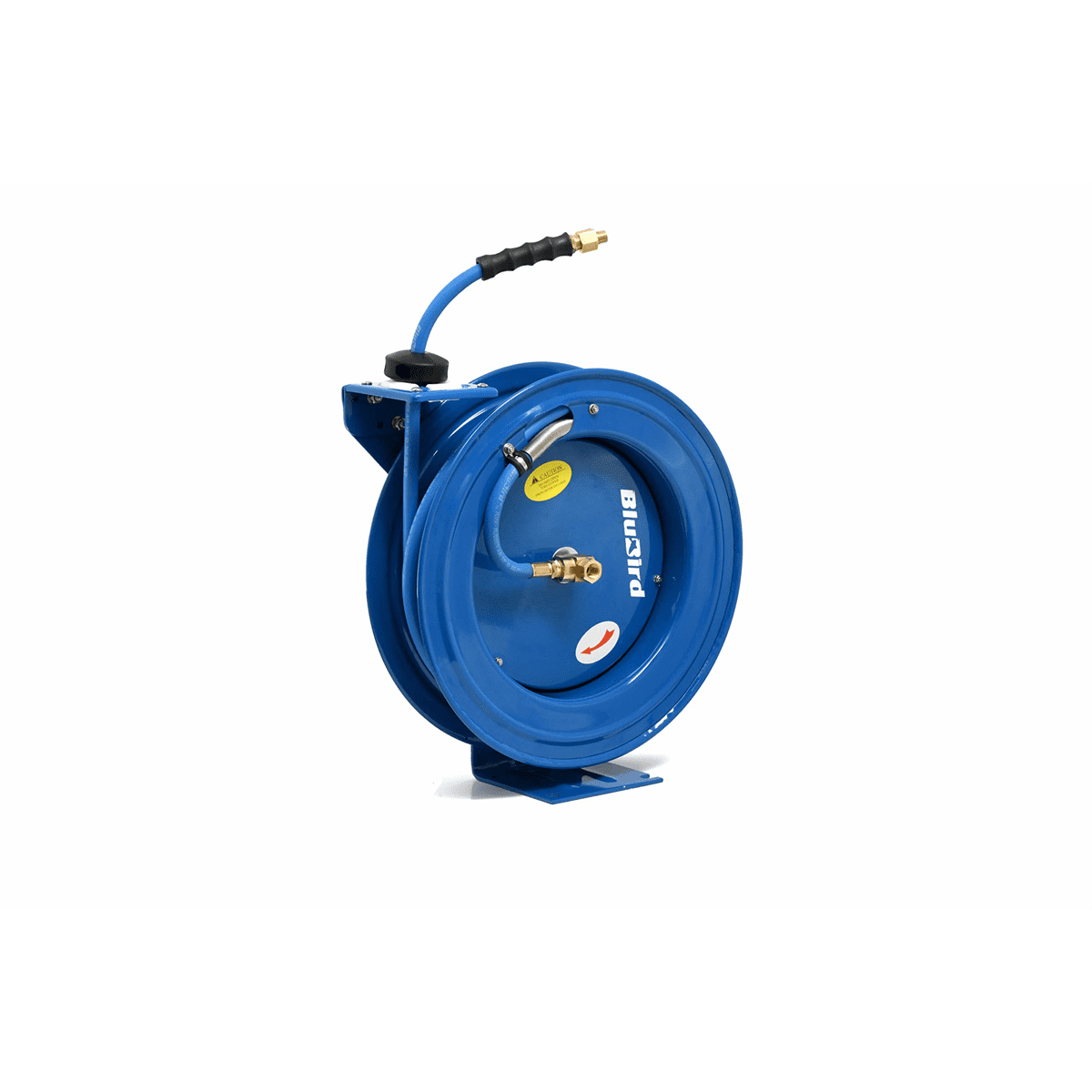 BluBird BBRHD3850 18ga. 12-Point Retractable Hose Reel w/ 3/8"X50' Air Hose