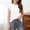 White, variant on Swuxness Girls Summer Short Sleeve Solid Color Crew Neck Tank T-Shirts Tops Casual Ice Silk Tee Green