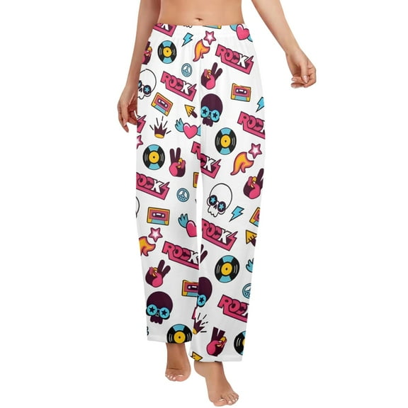 Ladies Sleeping Pajama Pants - 80s Rock - Women's Pajamas - XS