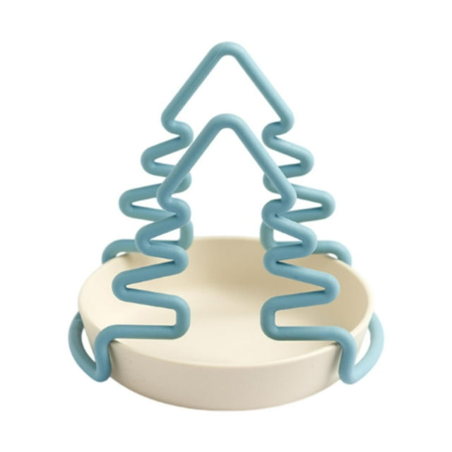 Lipstore Drip Bag Stand and Tray Set Coffee Filter Holder for Camping Home Use Travel Blue